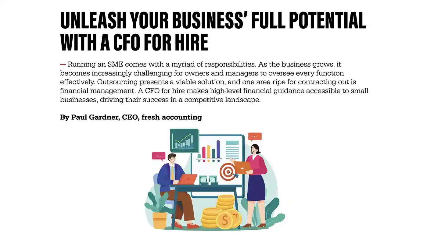 Image from an article in British Chamber of Commerce Singapore, written by Fresh Accounting's CEO Paul Gardner.