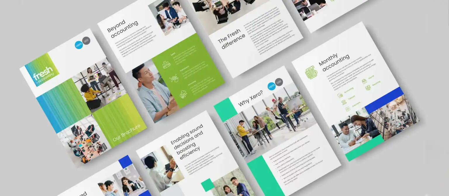 Image of Fresh Accounting's brochures.